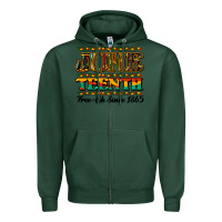 Sports Green Juneteenth Zipper Hoodie - HowdyJamesFarm
