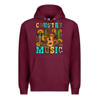 Burgundy country music western olivia Premium Hoodie - OliviaCreatesArt