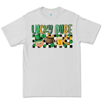 Dove Grey lucky dude Premium Tee - MaliasSmallBusiness