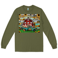 Army Green farm animals red barn tumbler 20oz Long Sleeve Tee - Jasminsmagicworld