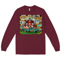 Burgundy farm animals red barn tumbler 20oz Long Sleeve Tee - Jasminsmagicworld