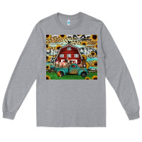 Heather Grey farm animals red barn tumbler 20oz Long Sleeve Tee - Jasminsmagicworld