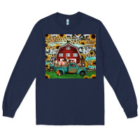 Navy farm animals red barn tumbler 20oz Long Sleeve Tee - Jasminsmagicworld