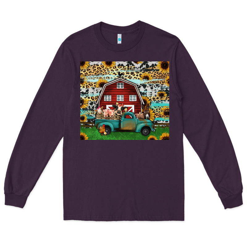 Farm Animals Red Barn Tumbler 20oz Long Sleeve Tee by Jasminsmagicworld | Teevron