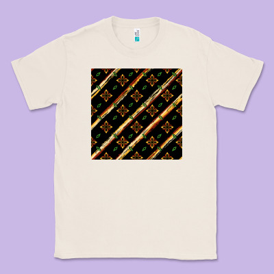 African Floral Seamless Pattern Classic Tee Designed By Bundleandbundleshop