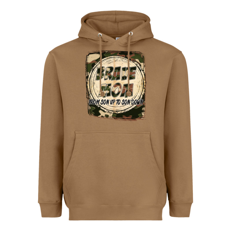 Brave Mom From Son Up To Son Down Mother's Day Heavyweight Hoodie by FaDigitalArtStudio | Teevron