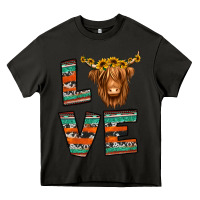 Asphalt love highland cow Heavy Core Tee - Jasminsmagicworld