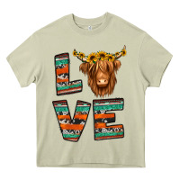Mossy love highland cow Heavy Core Tee - Jasminsmagicworld