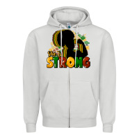 Dove Grey She is strong Black History Zipper Hoodie - HowdyJamesFarm