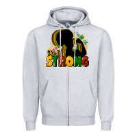 Heather Grey She is strong Black History Zipper Hoodie - HowdyJamesFarm
