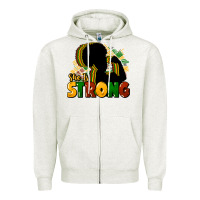 Oatmeal Heather She is strong Black History Zipper Hoodie - HowdyJamesFarm