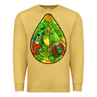 Antique Gold st.patrick's teardrop earrings Premium Sweatshirt - FaDigitalArtStudio