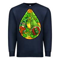 Navy st.patrick's teardrop earrings Premium Sweatshirt - FaDigitalArtStudio