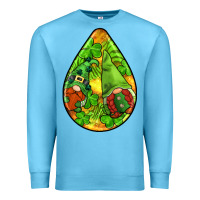 Ocean Blue st.patrick's teardrop earrings Premium Sweatshirt - FaDigitalArtStudio