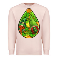 Pale Pink st.patrick's teardrop earrings Premium Sweatshirt - FaDigitalArtStudio