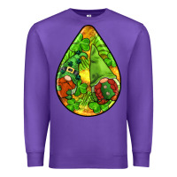 Purple st.patrick's teardrop earrings Premium Sweatshirt - FaDigitalArtStudio