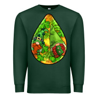 Sports Green st.patrick's teardrop earrings Premium Sweatshirt - FaDigitalArtStudio