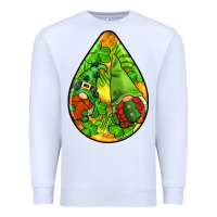White st.patrick's teardrop earrings Premium Sweatshirt - FaDigitalArtStudio