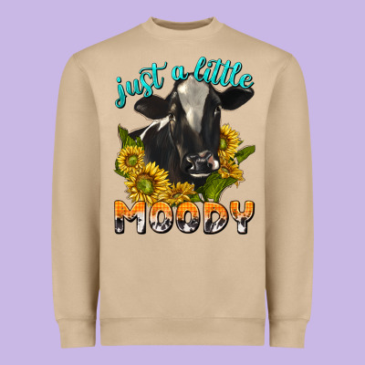 Just A Little Moody Heavyweight Sweatshirt Designed By Texasbilliewilder