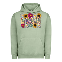 Pigment Oil Green love dog Urban Hoodie - CowhideDigitalArt