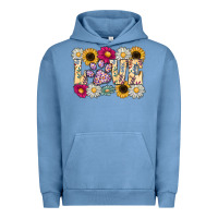 Pigment Pebble Blue love dog Urban Hoodie - CowhideDigitalArt