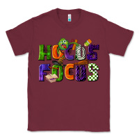 Burgundy Hocus Focus Teacher Halloween Classic Tee - LillyAllenDesigns