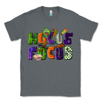 Charcoal Heather Hocus Focus Teacher Halloween Classic Tee - LillyAllenDesigns