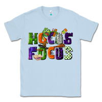 Dusty Blue Hocus Focus Teacher Halloween Classic Tee - LillyAllenDesigns