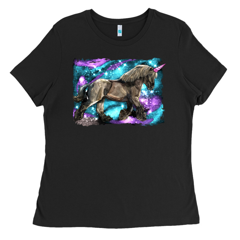 Black Unicorn Ladies Tee by LillyAllenDesigns | Teevron