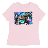 Bubblegum Pink black unicorn Ladies Tee - LillyAllenDesigns