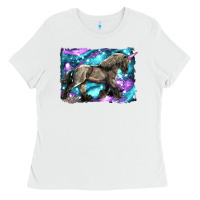 White black unicorn Ladies Tee - LillyAllenDesigns