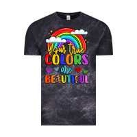 Cloud Black name vibrant positivity rainbow art Vintage Tee - LillyAllenDesigns