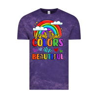 Cloud Purple name vibrant positivity rainbow art Vintage Tee - LillyAllenDesigns