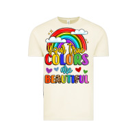 Name Vibrant Positivity Rainbow Art Vintage Tee | Teevron