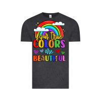 Vintage Black name vibrant positivity rainbow art Vintage Tee - LillyAllenDesigns