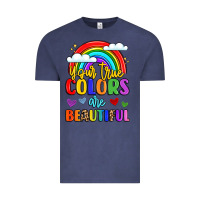 Vintage Denim name vibrant positivity rainbow art Vintage Tee - LillyAllenDesigns