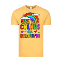 Vintage Mustard name vibrant positivity rainbow art Vintage Tee - LillyAllenDesigns