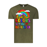 Vintage Olive name vibrant positivity rainbow art Vintage Tee - LillyAllenDesigns
