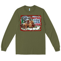 Army Green christmas is best at the farm Long Sleeve Tee - RanaPortraitStore