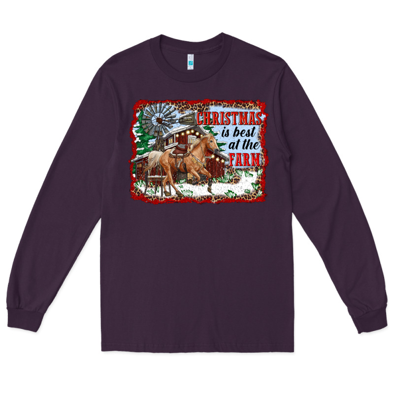 Christmas Is Best At The Farm Long Sleeve Tee by RanaPortraitStore | Teevron