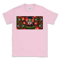 Bubblegum Pink Chingona Sugar Skull License Plate Classic Tee - BundleAndBundleShop