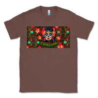 Chestnut Chingona Sugar Skull License Plate Classic Tee - BundleAndBundleShop
