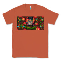 Copper Chingona Sugar Skull License Plate Classic Tee - BundleAndBundleShop