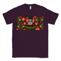 Plum Chingona Sugar Skull License Plate Classic Tee - BundleAndBundleShop