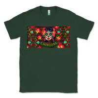 Sports Green Chingona Sugar Skull License Plate Classic Tee - BundleAndBundleShop