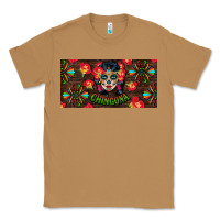 Toasted Coconut Chingona Sugar Skull License Plate Classic Tee - BundleAndBundleShop