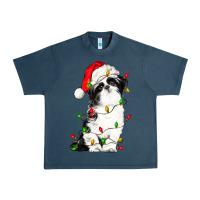 Midnight Navy christmas shih tzu dog Urban Heavy Tee - LillyAllenDesigns