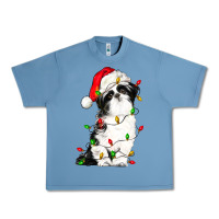 Pebble Blue christmas shih tzu dog Urban Heavy Tee - LillyAllenDesigns