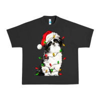 Pigment Black christmas shih tzu dog Urban Heavy Tee - LillyAllenDesigns