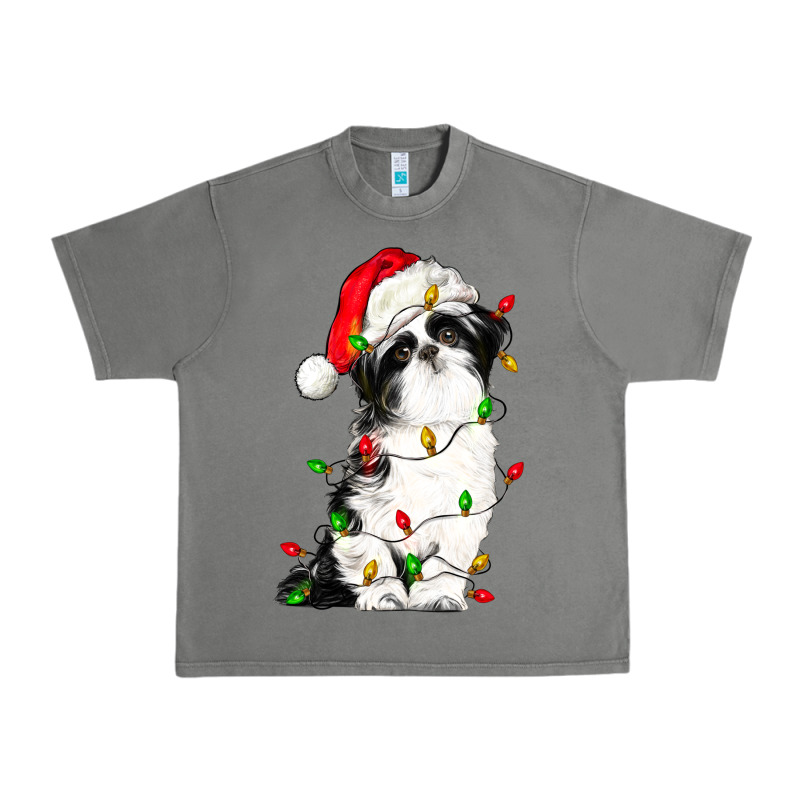 Christmas Shih Tzu Dog Urban Heavy Tee by LillyAllenDesigns | Teevron